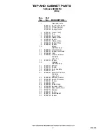 Preview for 2 page of Whirlpool LHW0050PQ3 Parts List