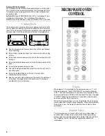 Preview for 6 page of Whirlpool MH1150XM Use And Care Manual