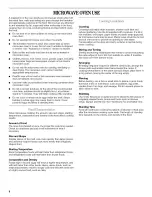 Preview for 8 page of Whirlpool MH1170XS Use & Care Manual