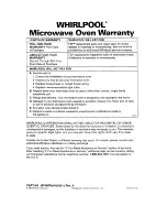 Preview for 58 page of Whirlpool MH7110XB Use And Care Manual