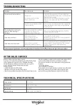 Preview for 10 page of Whirlpool MSA I 5G3F IX Health & Safety, Use & Care And Installation Manuals