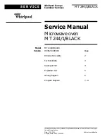 Preview for 1 page of Whirlpool MT 244/1/BLACK Service Manual