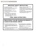 Preview for 4 page of Whirlpool MT1100SH Use & Care Manual