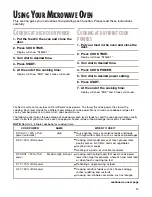 Preview for 13 page of Whirlpool MT3105SH Use & Care Manual