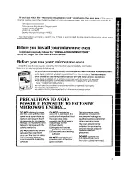 Preview for 3 page of Whirlpool MW8100XP Use And Care Manual