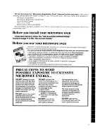 Preview for 3 page of Whirlpool MW8300XP Use & Care Manual