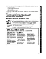 Preview for 3 page of Whirlpool MW8520XP Use And Care Manual