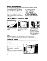 Preview for 24 page of Whirlpool MW8600XR Use & Care Manual