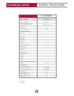 Preview for 4 page of Whirlpool MWO 611 WH Technical Specifications