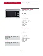 Preview for 7 page of Whirlpool MWO 611 WH Technical Specifications