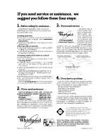 Preview for 12 page of Whirlpool RB2000XK Use & Care Manual