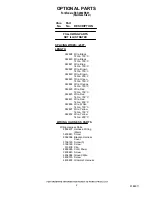 Preview for 2 page of Whirlpool RCS2002RS01 Parts List