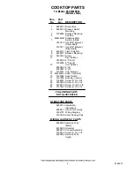 Preview for 2 page of Whirlpool RCS3004RS01 Parts List