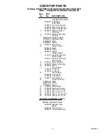 Preview for 2 page of Whirlpool RCS3014RB01 Parts List