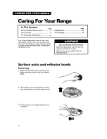 Preview for 22 page of Whirlpool RE960PXY Use And Care Manual