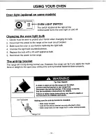 Preview for 13 page of Whirlpool RF3010XE Use And Care Manual And Installation Instructions