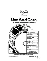 Preview for 1 page of Whirlpool RF310PXD Use And Care Manual