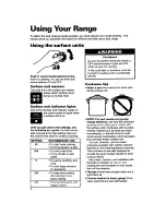 Preview for 8 page of Whirlpool RF310PXD Use And Care Manual