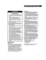 Preview for 19 page of Whirlpool RF316PXY Use And Care Manual