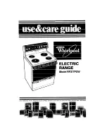 Preview for 1 page of Whirlpool RF317PXW Use & Care Manual