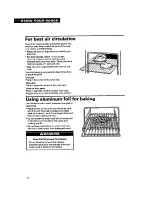 Preview for 10 page of Whirlpool RF360BXY Use And Care Manual