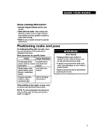 Preview for 9 page of Whirlpool RF364PSB Use And Care Manual