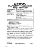 Preview for 34 page of Whirlpool RF364PXD Use And Care Manual