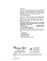 Preview for 12 page of Whirlpool RJM 7100 Use And Care Manual