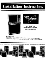 Whirlpool RM278BXV0 Installation Instructions Manual preview