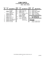 Preview for 4 page of Whirlpool RS610PXGV11 Parts List