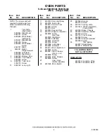 Preview for 4 page of Whirlpool RS696PXGB9 Parts List