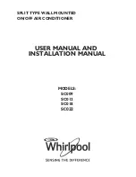 Preview for 1 page of Whirlpool SC009 User Manual And Installation Manual