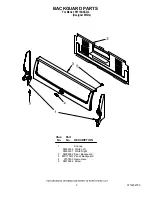 Preview for 2 page of Whirlpool SF110AXSQ2 Parts List