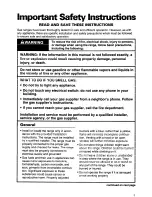 Preview for 3 page of Whirlpool SF305BEW Use And Care Manual