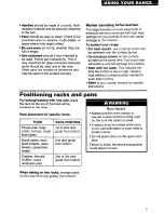 Preview for 9 page of Whirlpool SF305BEW Use And Care Manual