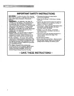 Preview for 4 page of Whirlpool SF31OBEG Use & Care Manual