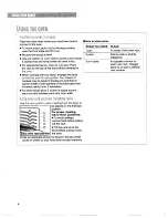 Preview for 8 page of Whirlpool SF31OBEG Use & Care Manual