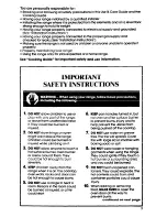 Preview for 3 page of Whirlpool SF365BEP Use And Care Manual