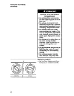 Preview for 20 page of Whirlpool SF376PEP Use And Care Manual