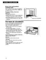 Preview for 12 page of Whirlpool SF378PEW Use And Care Manual