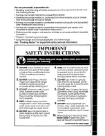 Preview for 3 page of Whirlpool SFOlOESR/ER Use And Care Manual