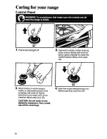 Preview for 10 page of Whirlpool SFOlOESR/ER Use And Care Manual