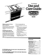 Preview for 1 page of Whirlpool SGC355X Use And Care Manual