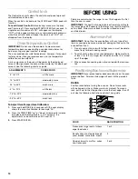 Preview for 10 page of Whirlpool TEP315 Use And Care Manual