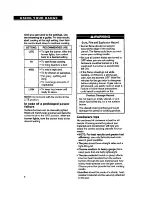 Preview for 8 page of Whirlpool TGR61W2B Use And Care Manual