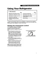 Preview for 7 page of Whirlpool TT14DK Use And Care Manual