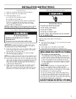 Preview for 5 page of Whirlpool UMC5225 Use And Care Manual