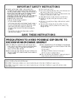 Preview for 4 page of Whirlpool UMH50008 Use & Care Manual