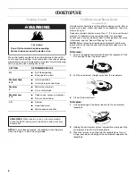 Preview for 6 page of Whirlpool W10017640 Use & Care Manual