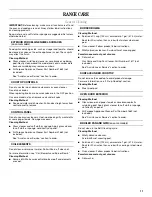 Preview for 11 page of Whirlpool W10017640 Use & Care Manual